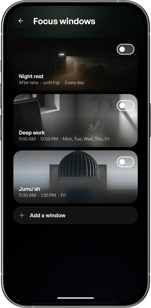 Focus windows