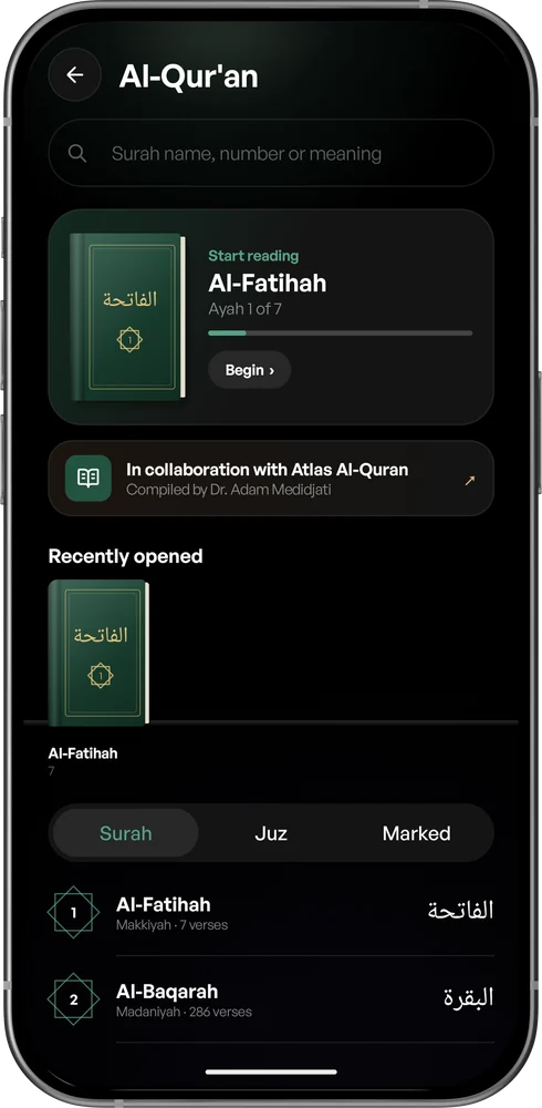 The Qur'an library in Ishra 2.0